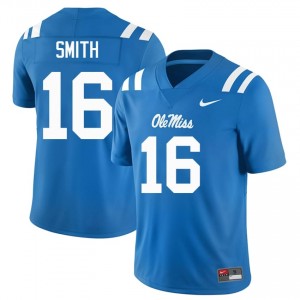Maealiuaki Smith #16 Ole Miss Rebels Jersey | Iconic Powder Blue College Football Men Stitch 68237275