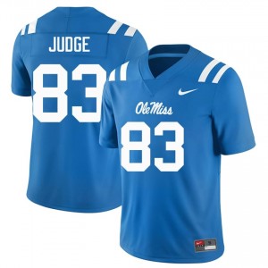 Officially Licensed Sean Judge #83 Rebels Powder Blue Jersey | Men University Football Stitch Fan Gear 15629469