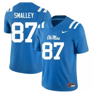Powder Blue Wyatt Smalley #87 Rebels Jersey | Men High School Football Licensed Stitch 22957067