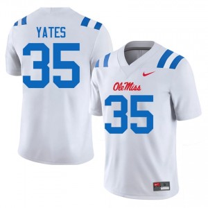 Ole Miss Damarius Yates #35 White Jersey | Premium Stitched NCAA Football Men Apparel 10215734