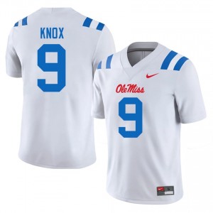 UM Rebels Dawson Knox #9 White Jersey | Premium Stitched NCAA Football Men Apparel 80149597