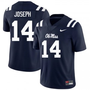 Navy Edwin Joseph #14 Ole Miss Jersey | Men High School Football Limited Embroidery 30412584