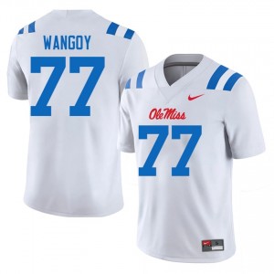 Ole Miss Enoch Wangoy #77 White Jersey | Premium Stitched NCAA Football Men Apparel 78479322