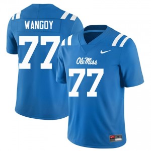 #77 Enoch Wangoy Rebels Powder Blue Jersey | Authentic Stitch Men Player Football Gear 21055400