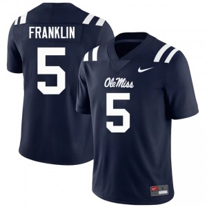 Kam Franklin #5 Ole Miss Jersey | Pro-Grade Navy College Football Men Embroidery 30003020