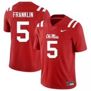 #5 Kam Franklin Miss Rebels Red Jersey | Alumni Embroidery Men Player Football Gear 90883217