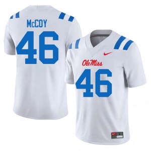 Durable Nascar McCoy #46 Ole Miss White Jersey | Men University Football Stitched Fan Gear 62735035