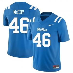 Nascar McCoy #46 Rebels Jersey | Iconic Powder Blue College Football Men Stitch 40093880