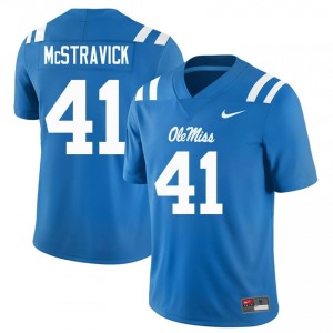 Peter McStravick #41 Rebels Jersey | Iconic Powder Blue College Football Men Stitch 29082107