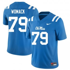 Powder Blue Roman Womack #79 Rebels Jersey | Men High School Football Licensed Stitch 14724337