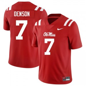 Sharif Denson #7 Ole Miss Rebels Jersey | Gameday Red College Football Men Embroidery 57690074