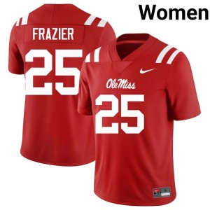 Makhi Frazier #25 Ole Miss Rebels Jersey | Gameday Red College Football Women Stitched 56059139