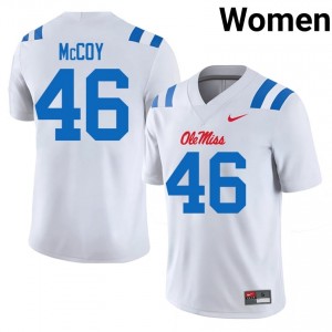 White Nascar McCoy #46 UM Rebels Jersey | Women High School Football Fresh Swen 81494140