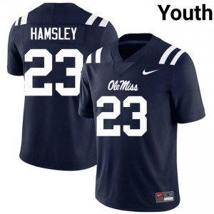 Ole Miss George Hamsley #23 Navy Jersey | Essential Swen NCAA Football Youth Apparel 91674833