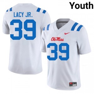 Gerald Lacy Jr. #39 Ole Miss Jersey | Exclusive White College Football Youth Embroidery 43248654