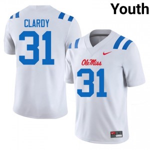 Ladarian Clardy #31 UM Rebels Jersey | Exclusive White College Football Youth Embroidery 75867040