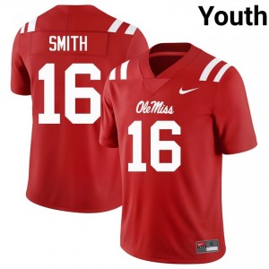 Miss Rebels Maealiuaki Smith #16 Red Jersey | Genuine Stitch NCAA Football Youth Apparel 90015267