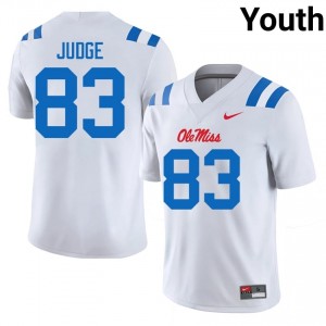 Ole Miss Sean Judge #83 White Jersey | Premium Embroidery NCAA Football Youth Apparel 70954109