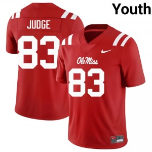 Sean Judge #83 Ole Miss Rebels Jersey | Gameday Red College Football Youth Stitch 95665303