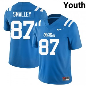 Rebels Wyatt Smalley #87 Powder Blue Jersey | Pro Cut Stitched NCAA Football Youth Apparel 44695386
