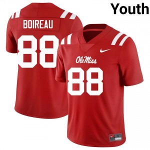 Ole Miss Rebels Michai Boireau #88 Red Jersey | Genuine Stitch NCAA Football Youth Apparel 72664129