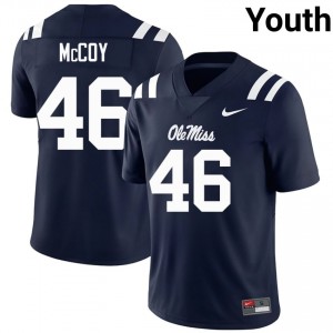 Top-Tier Nascar McCoy #46 Mississippi Rebels Navy Jersey | Youth University Football Swen Fan Gear 40626392