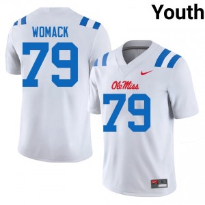 Roman Womack #79 Ole Miss Jersey | Exclusive White College Football Youth Embroidery 52241248