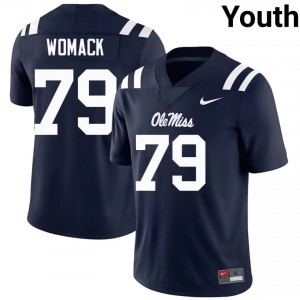 #79 Roman Womack Mississippi Rebels Navy Jersey | Classic Swen Youth Player Football Gear 87198565