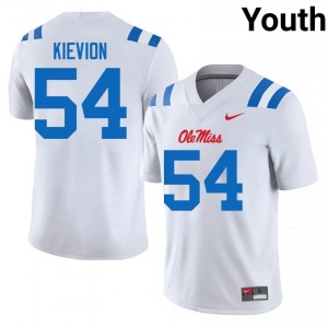 Ole Miss Tre'Kievion Ellis #54 White Jersey | Premium Embroidery NCAA Football Youth Apparel 29136816